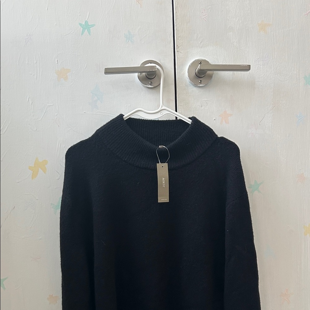 J. Crew Classic Black Turtleneck Sweater
